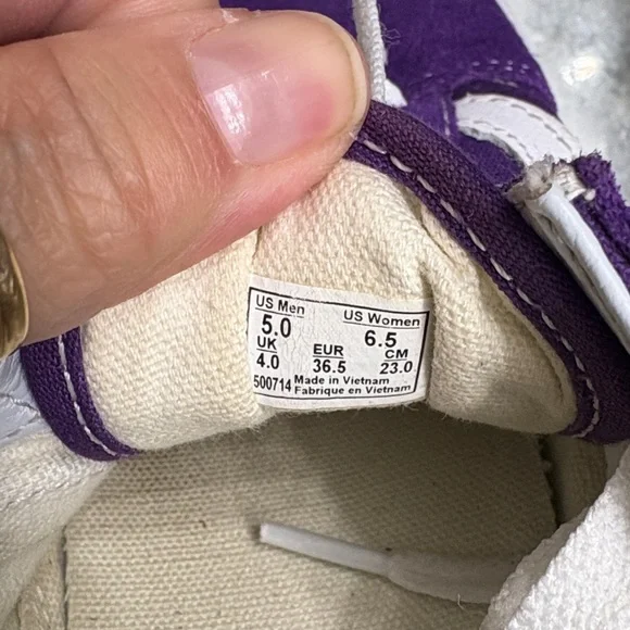 Vans Classic Purple and White Sneakers - Picture 4 of 4